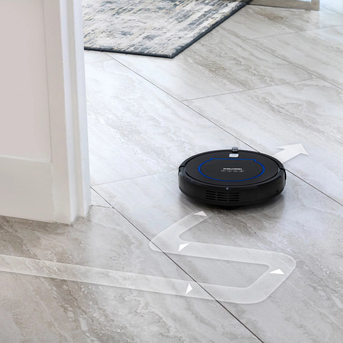 Black and Blue Robot Vacuum M2037