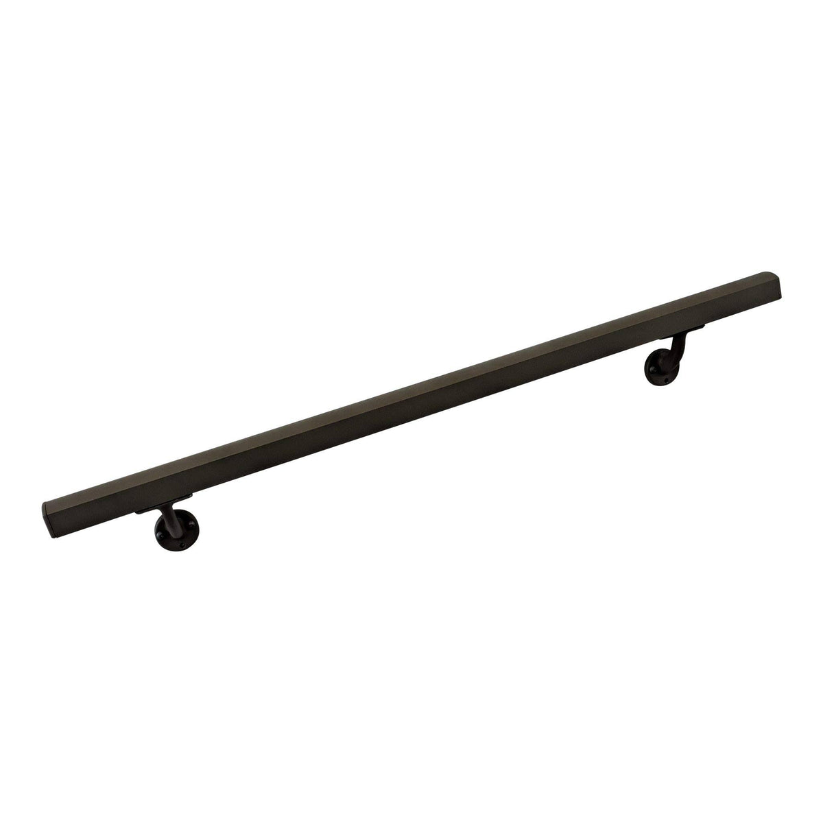 Aluminum Wall Handrail with Mounts, 5& Length, Bronze Sand W722957