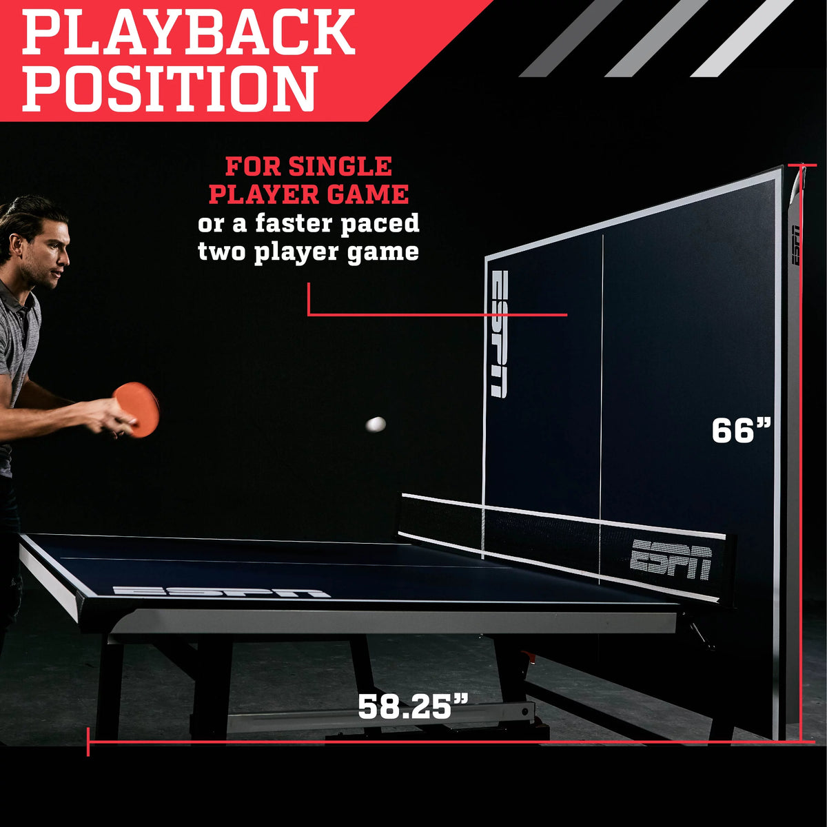 Official Size 2 Piece Table Tennis Table with Table Cover F506