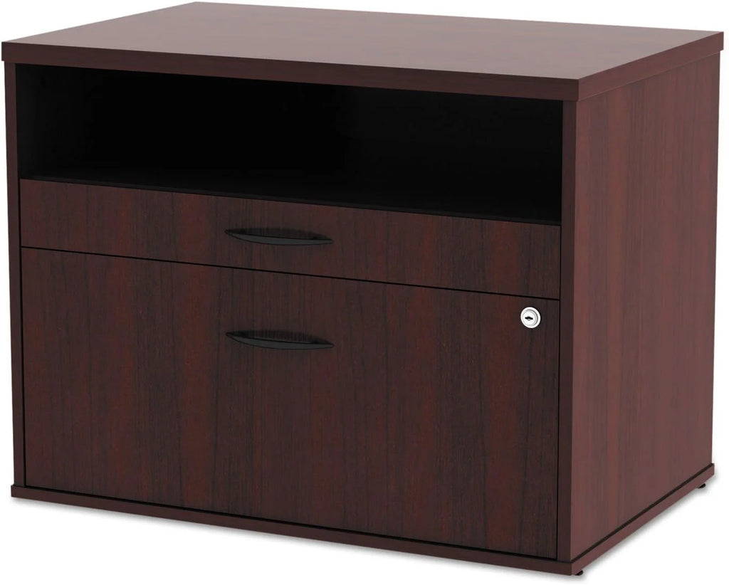 2-Drawer Low File Cabinet Credenza - Mahogany X242