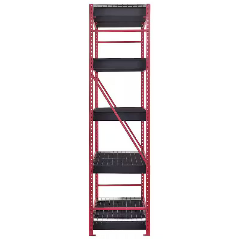 5-Tier Steel Garage Storage Shelving Unit in Red Z238616
