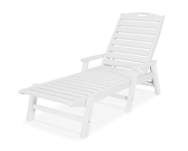 Teak Nautical Chaise with Arms B909