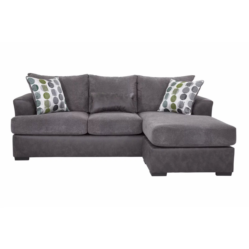 Dark Gray Modern Sofa with Chaise N756594