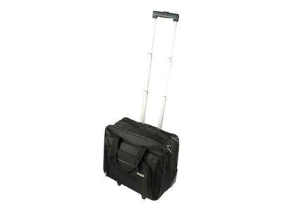 Black Nylon Rolling Laptop Case K12052