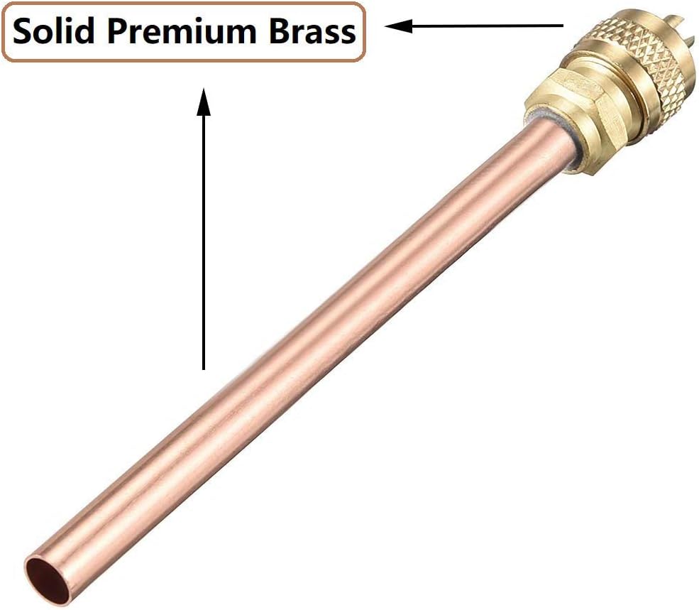 Service Access Valve 1/4 SAE Brass and Copper Y19096