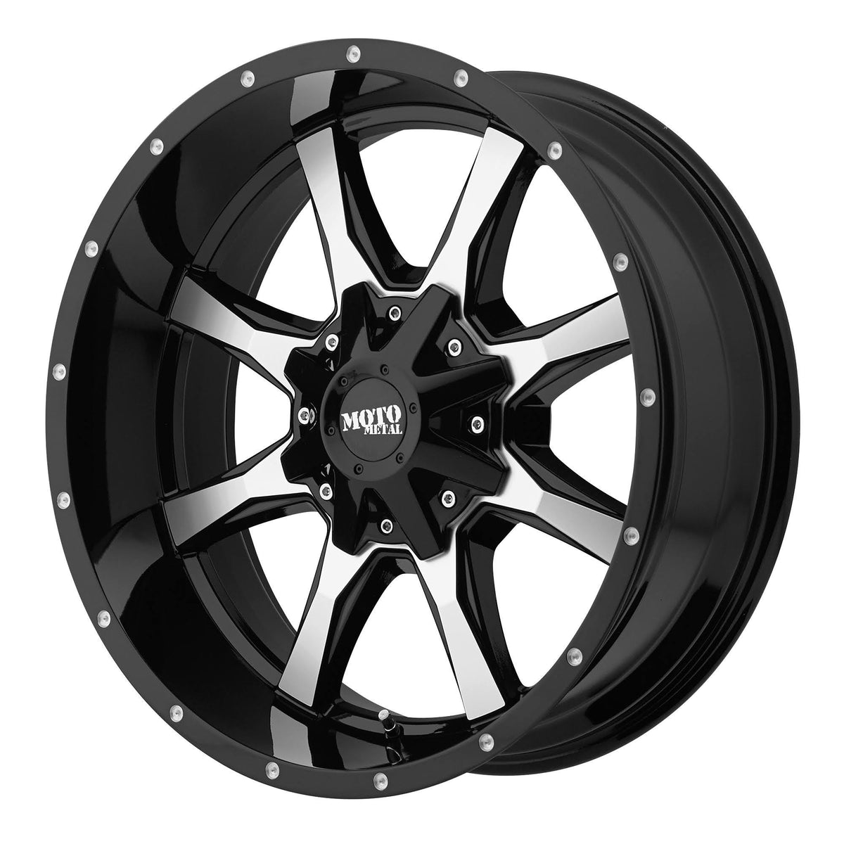 Gloss Black Machined 17x8 5x160 42mm Wheel E9017
