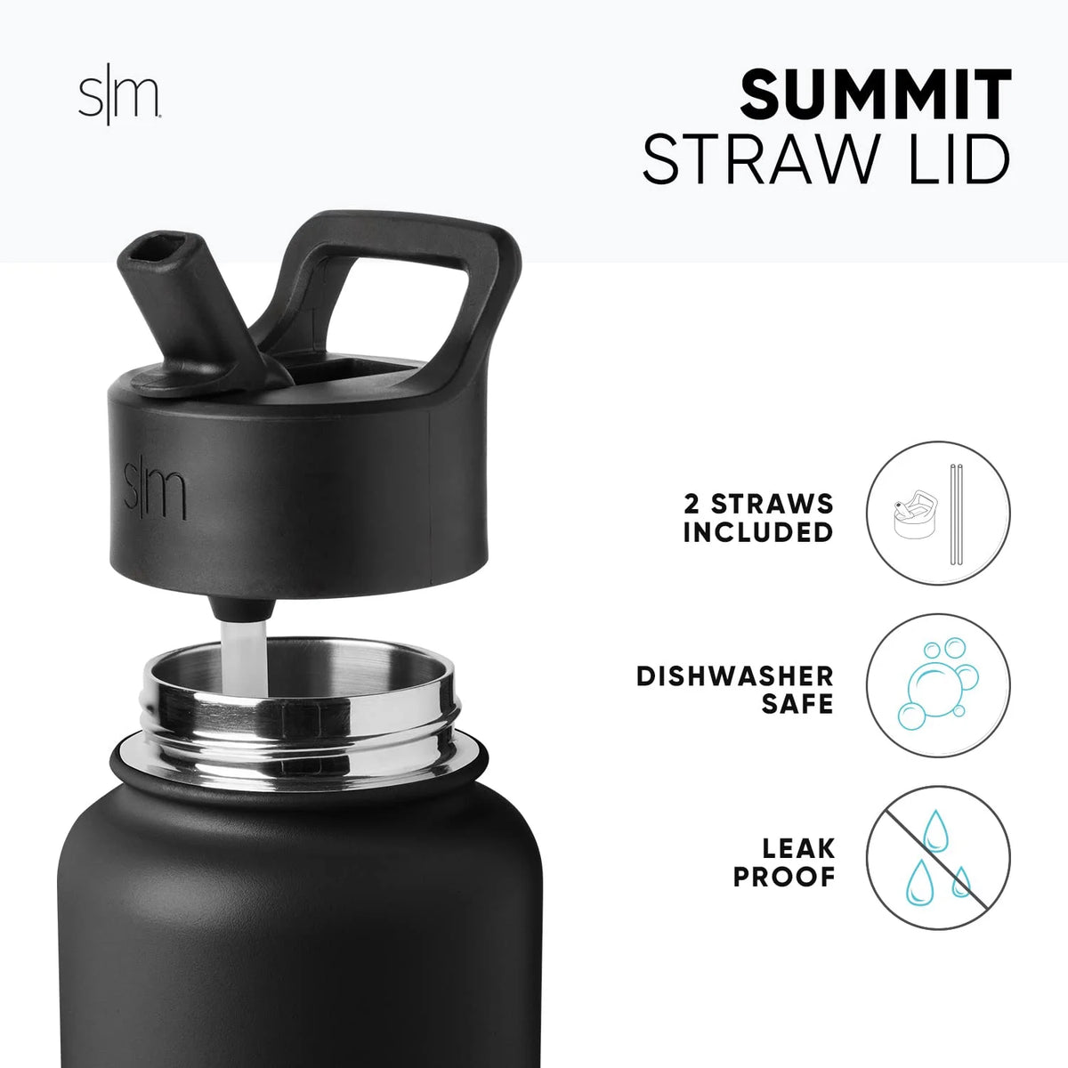 22oz Blue Dune Stainless Steel Water Bottle with Straw Lid L26140