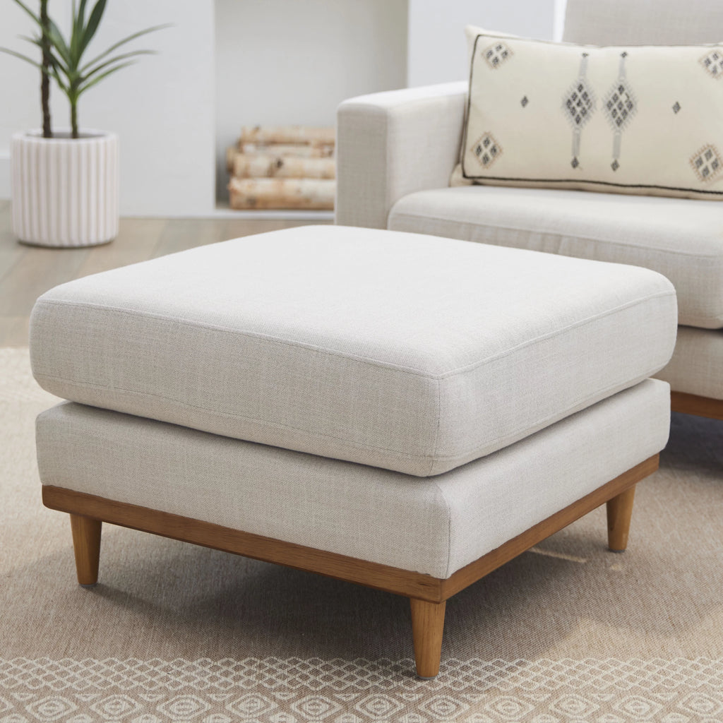 Square Wood Frame Ottoman T98044