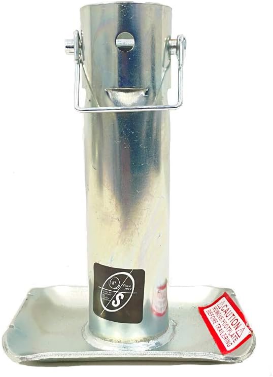 5,000 lbs A-Frame Trailer Jack with Zinc Round Tube Foot Plate Pack of 2 I53050
