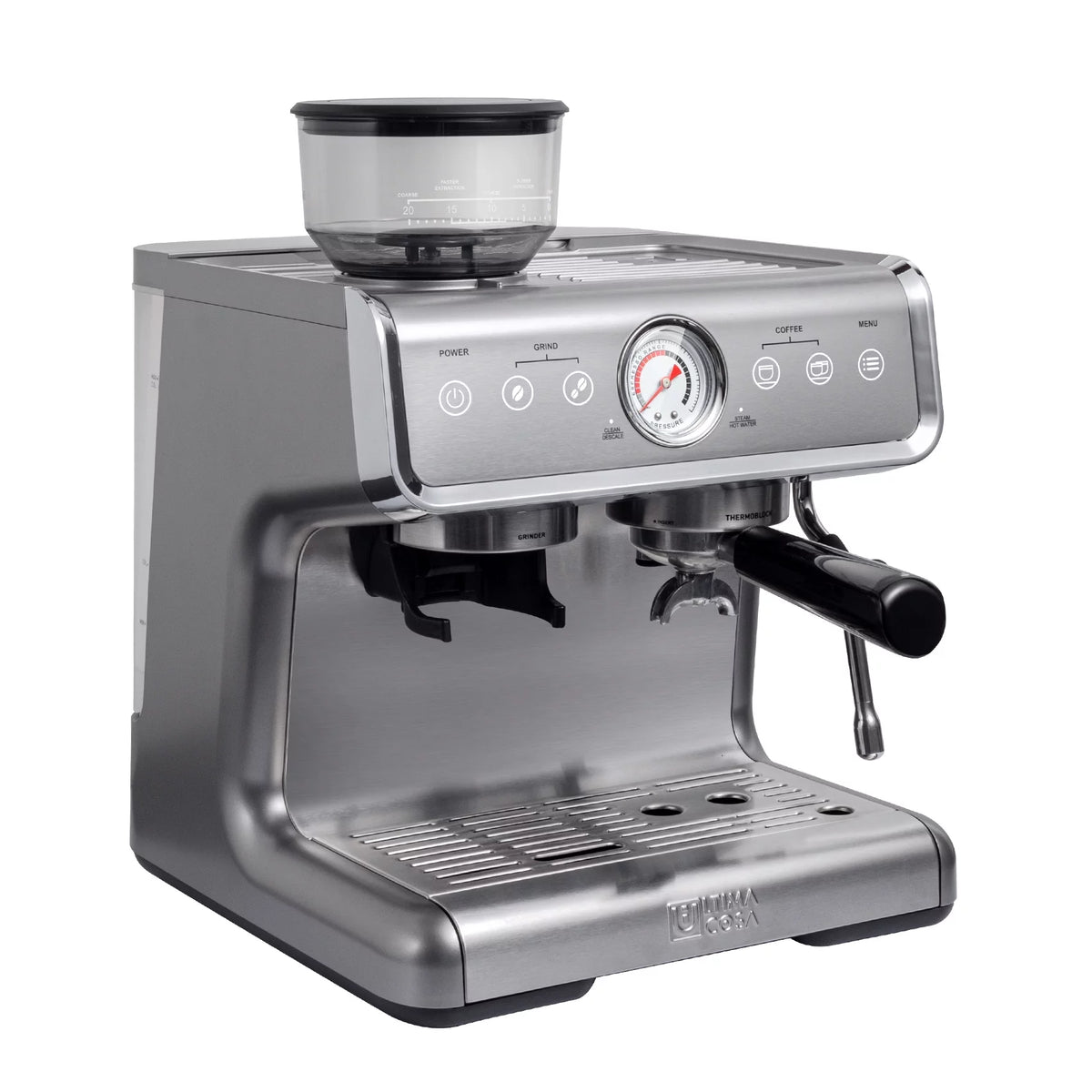 Semi-Automatic Espresso Machine Silver 2 Litre Water Tank K10630