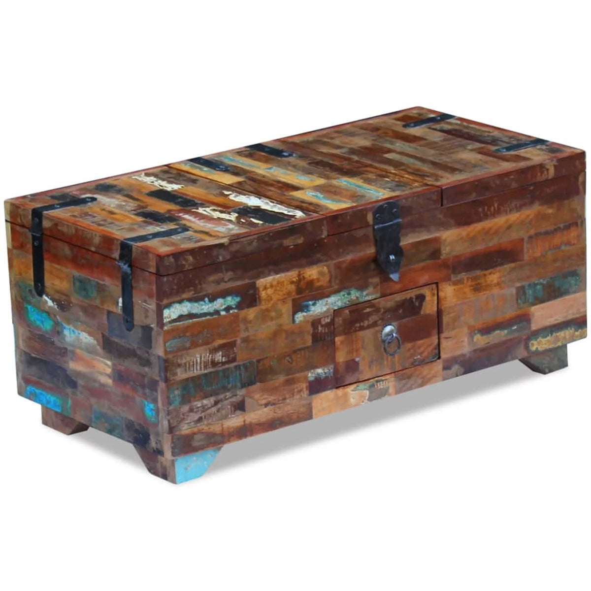 Reclaimed Wood Coffee Table Box Chest O171642