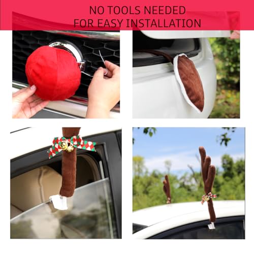 Reindeer Antlers for Cars with Nose and Tail F50179