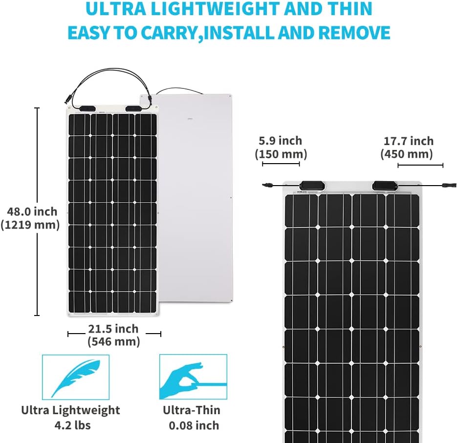 50 Watt 12 Volt Monocrystalline Flexible Solar Panel O6611