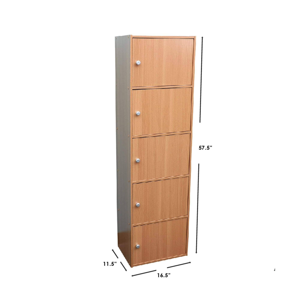 Natural 5 Cube Wood Cabinet J25033