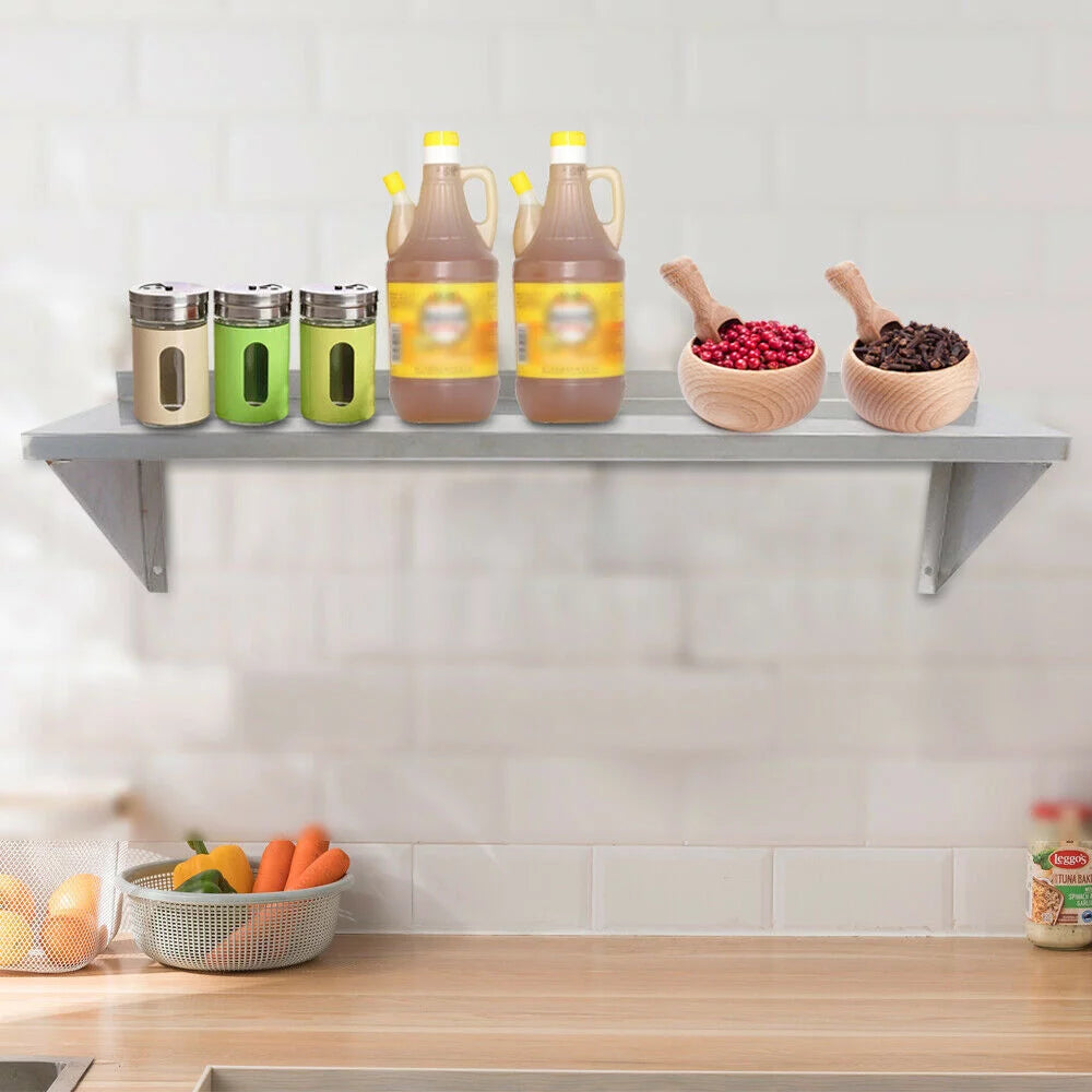 Stainless Steel 12'' x 36'' Kitchen Wall Shelf P641