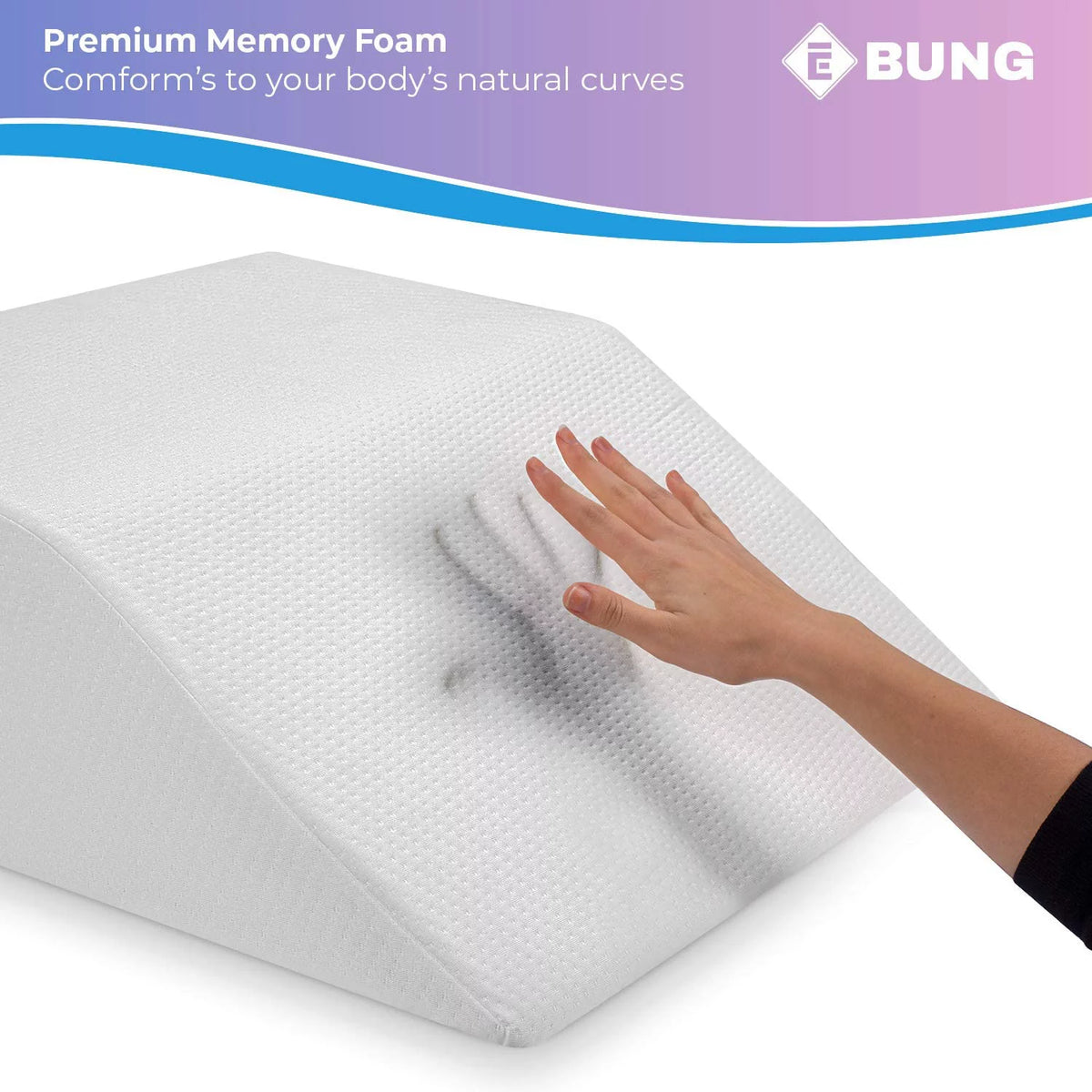 Memory Foam Leg Elevation Pillow with Washable Cover A5787