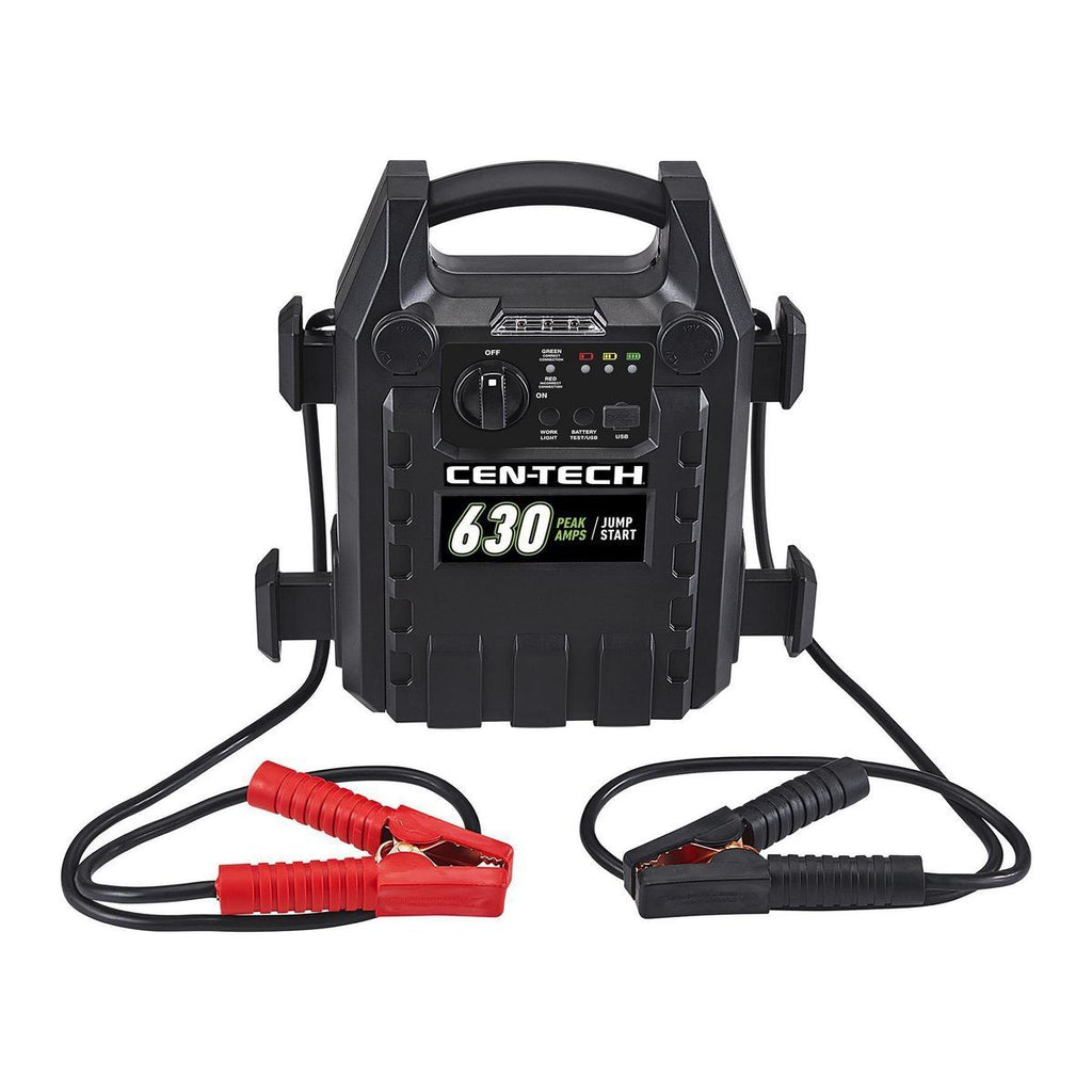 630 Peak Amp Portable Car Battery Jump Starter and Power Pack Z43643