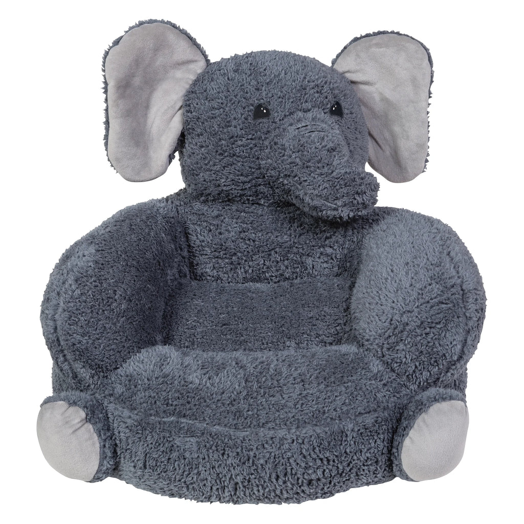 Plush Gray Elephant Toddler Chair D588