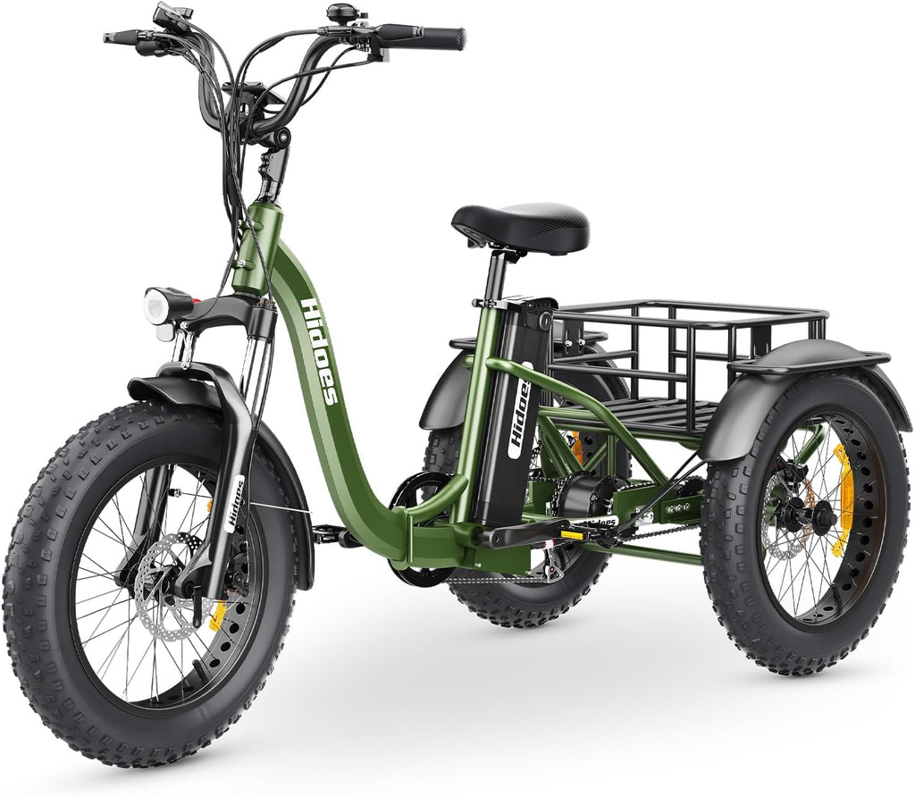 Electric Tricycle, 20"X 4.0" Fat Tire, 48V 20Ah Removable, 7 Speed Folding O526
