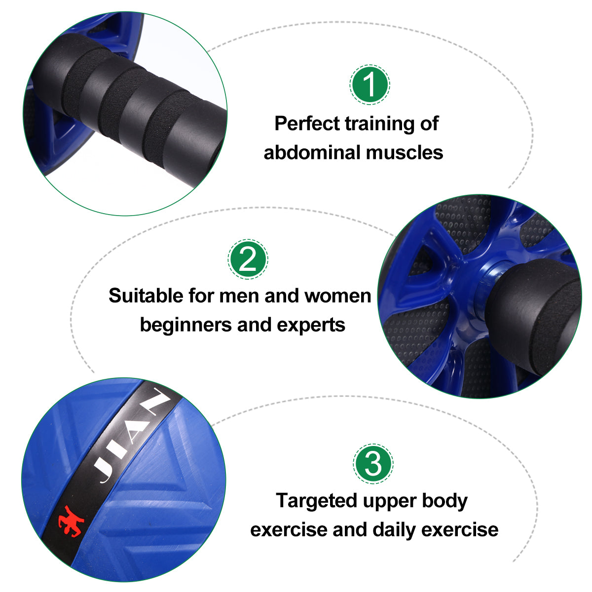 2pcs Abdominal Wheel Roller Exercise Equipment M681252