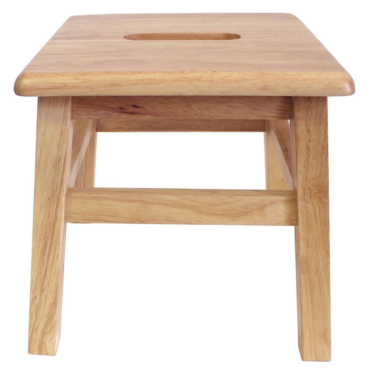 Solid Hardwood Wooden Step Stool, 12.25 Inches Height, Natural S129190