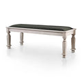Antique White Wood Dining Bench B68860