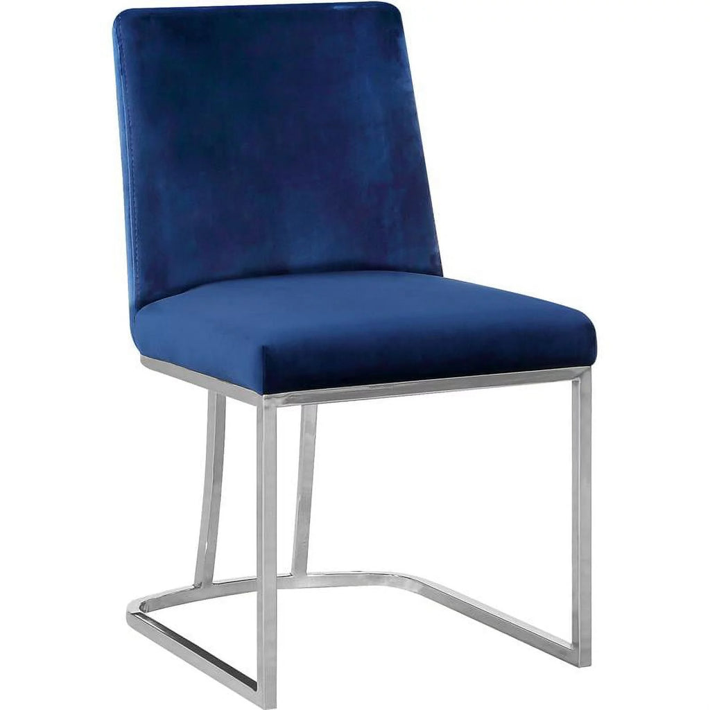 Navy Velvet Dining Chair Set of 2 A836880