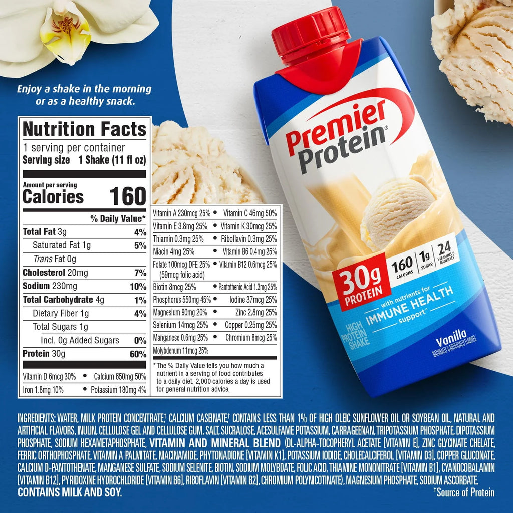 Café Latte 30g Protein 11 fl oz 12 Ct Protein Shake W1982