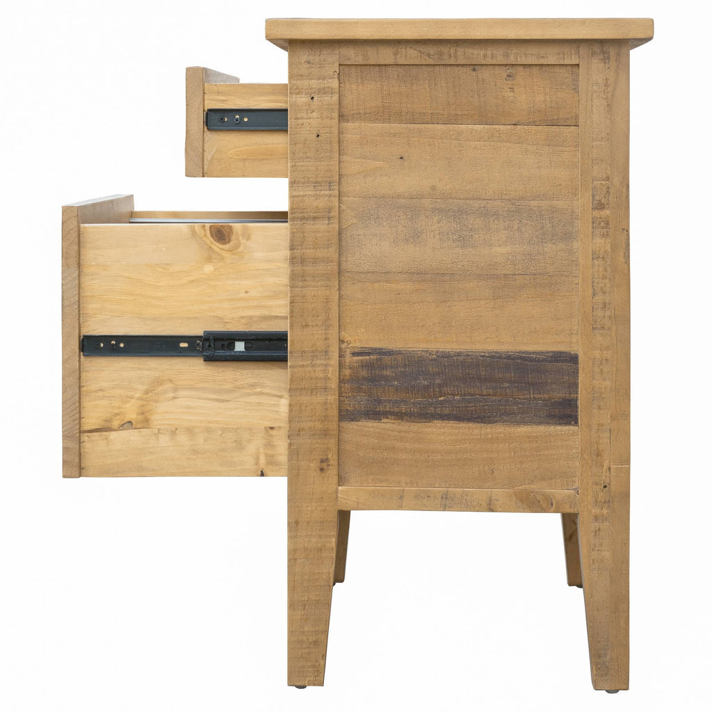 Reclaimed Wood Filing Cabinet with Two Drawers E95521