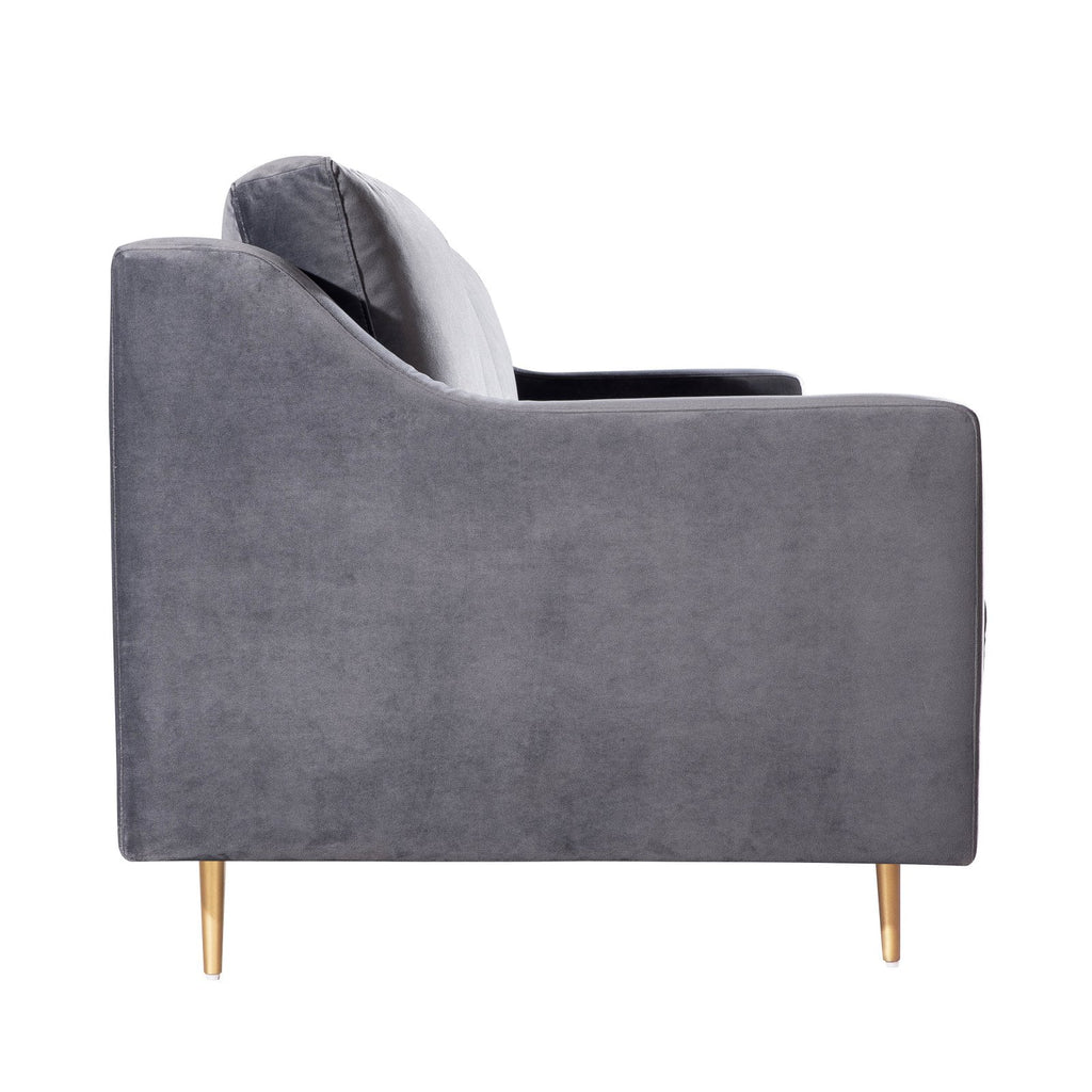 Grey Milan Velvet Sofa M748