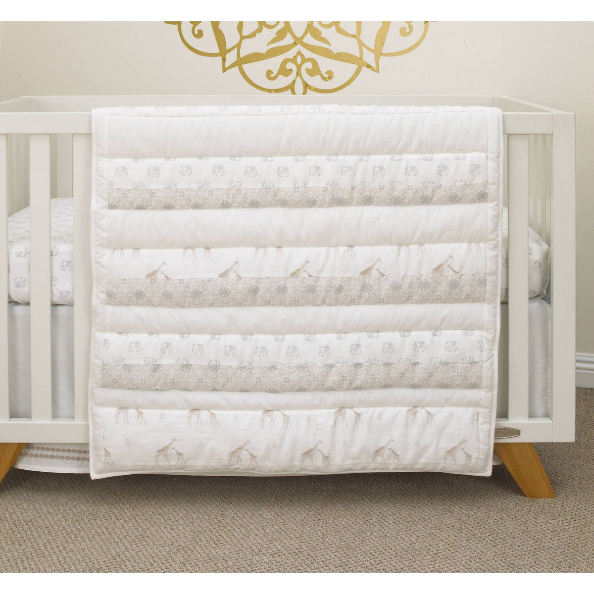 Grey/Taupe Ivory Safari Comforter N705