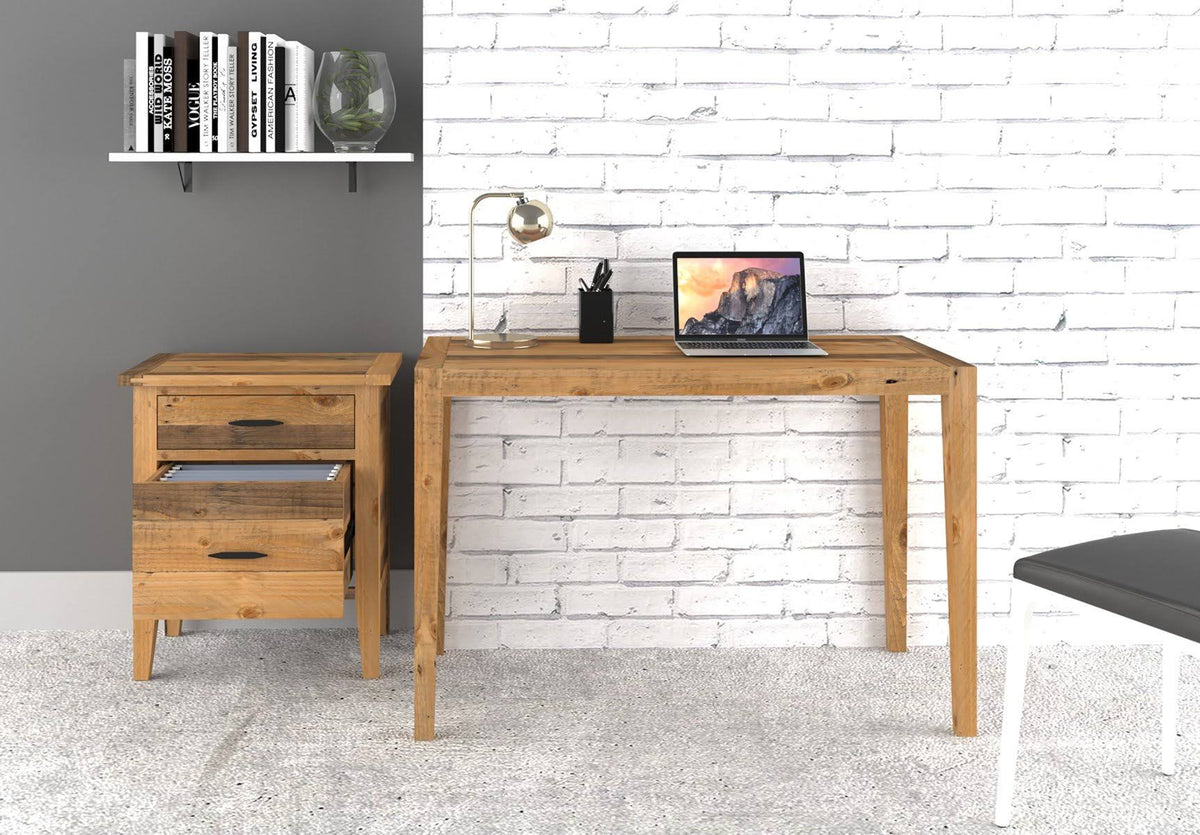 Reclaimed Wood Filing Cabinet with Two Drawers E95521