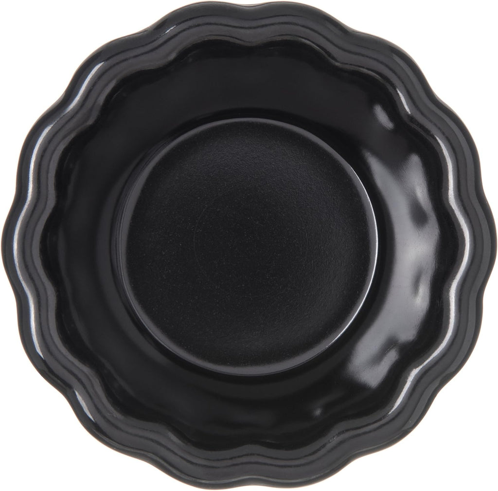 Black Melamine Scalloped Ramekin, 2 oz, Pack of 48 E658615