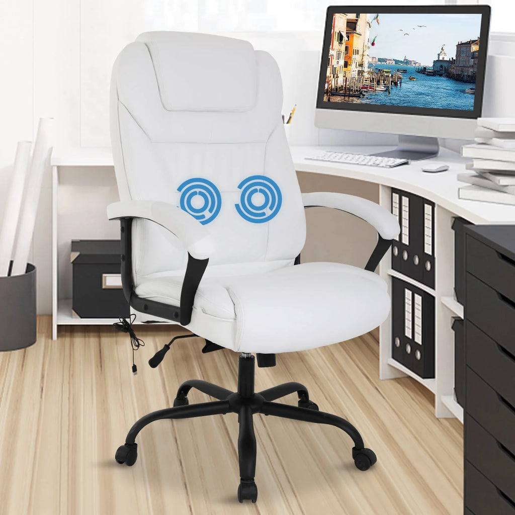 500 lbs Capacity Leather Ergonomic Office Chair D237855