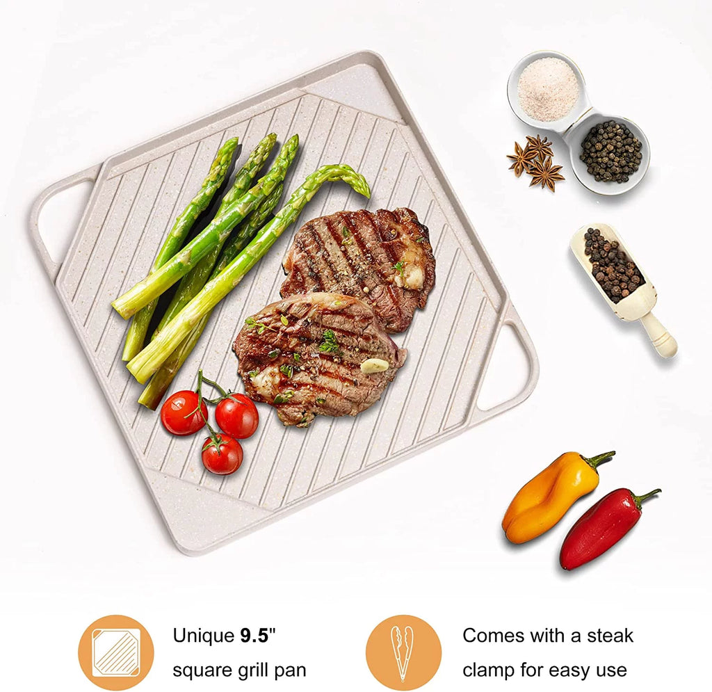 Beige 11 Piece Nonstick Cookware Set R442256