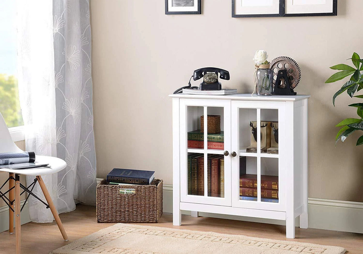 Glass Door Accent and Display Cabinet K428