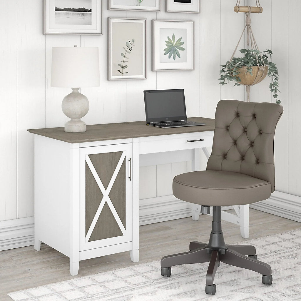 54W Computer Desk with Storage and Office Chair A4170