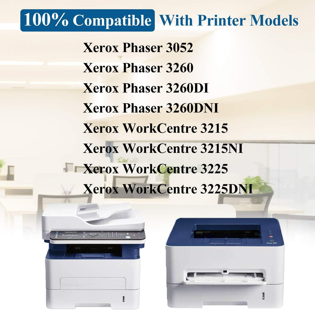 3 - Pack (2 Toner Cartridge + 1 Drum) Compatible Toner Cartridge & Drum Replacement for Xerox Phaser 3260 Printer L585