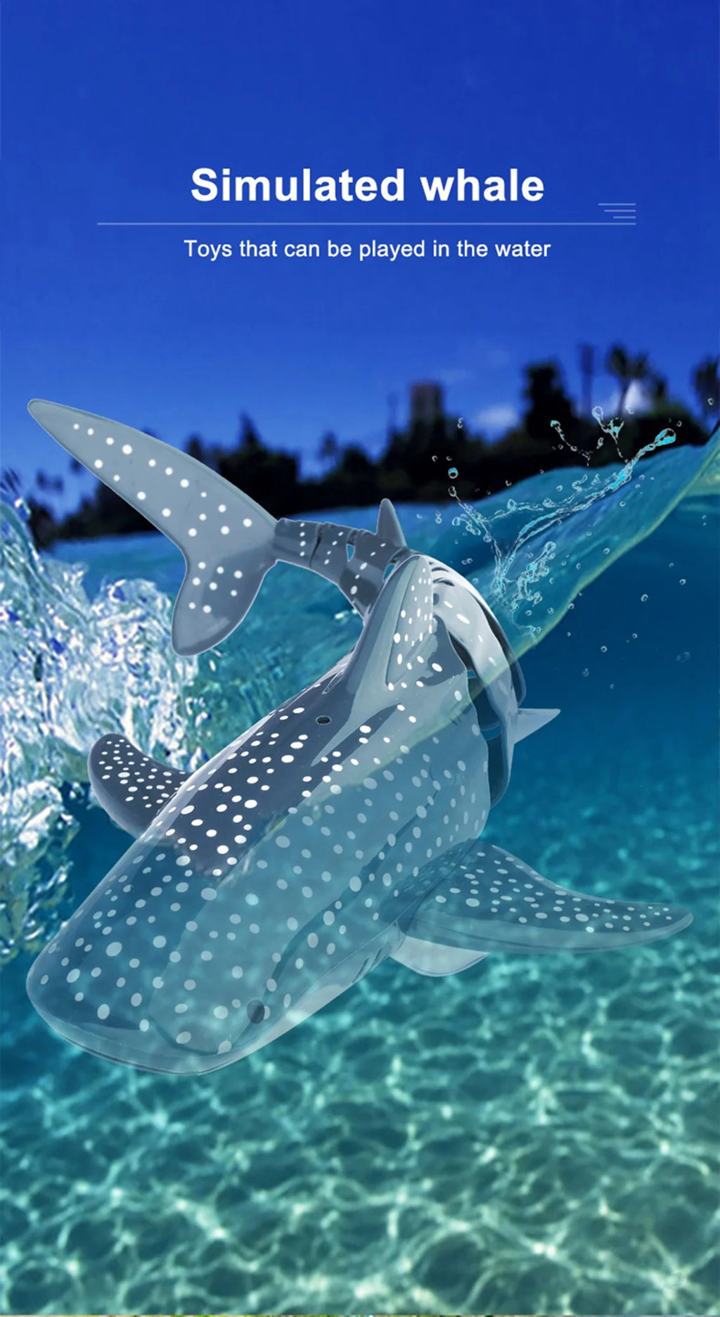 Remote Control Whale Toy Propeller Driven Three-speed J2750