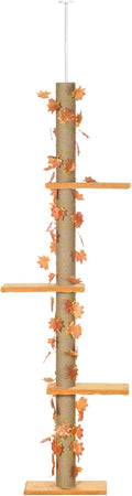 80" - 95" Adjustable 3-Level Cat Tree with Sisal Scratching Post C564