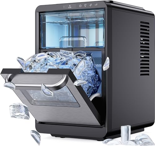 Crescent Ice Maker Countertop, Self-Cleaning, 16 Pcs in 15 Mins T819