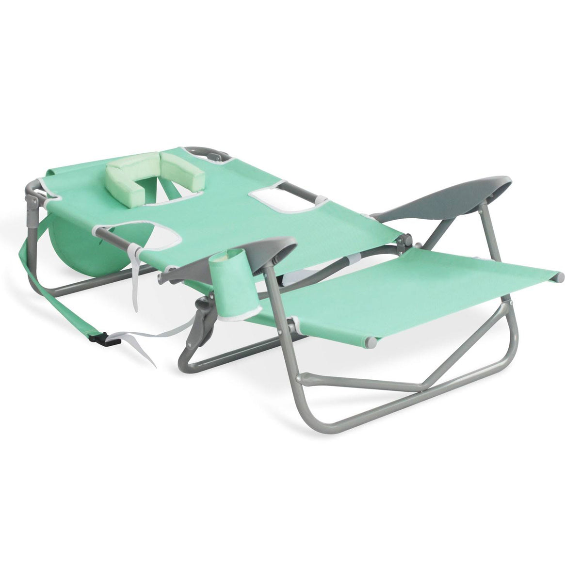 Teal Folding Reclining Outdoor Beach Camping Chair K27914