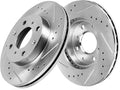 FRONT 255mm Drilled/Slotted 4 Lug Rotors Pack of 2 X487558