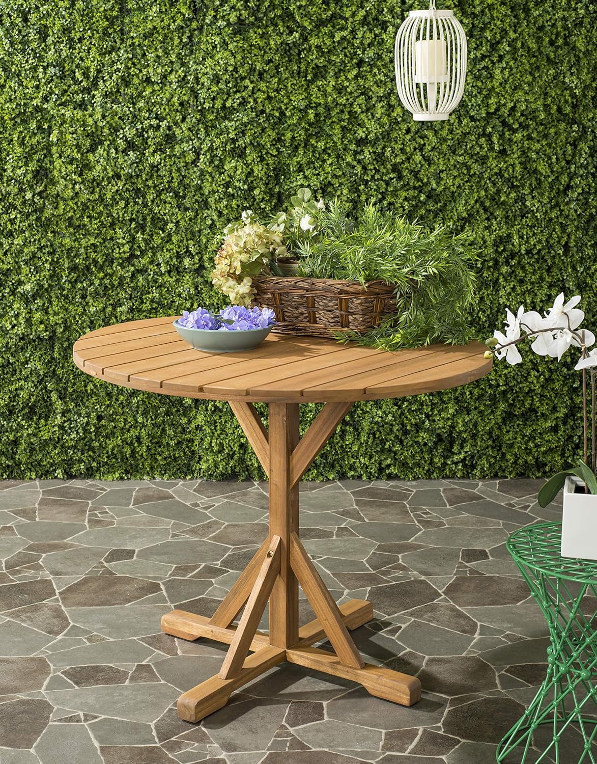 Dark Slate Gray Round Accent Table N28540