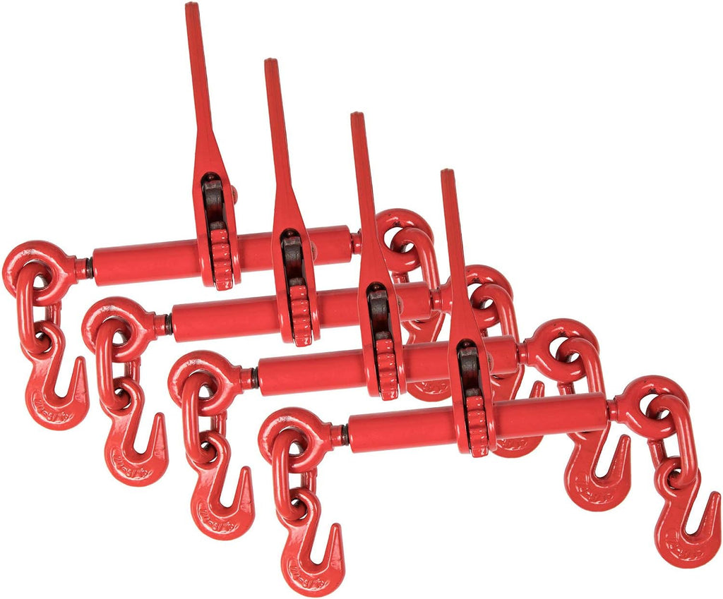 Red 4 Pack Heavy Duty Ratchet Lever Load Binder Q1720