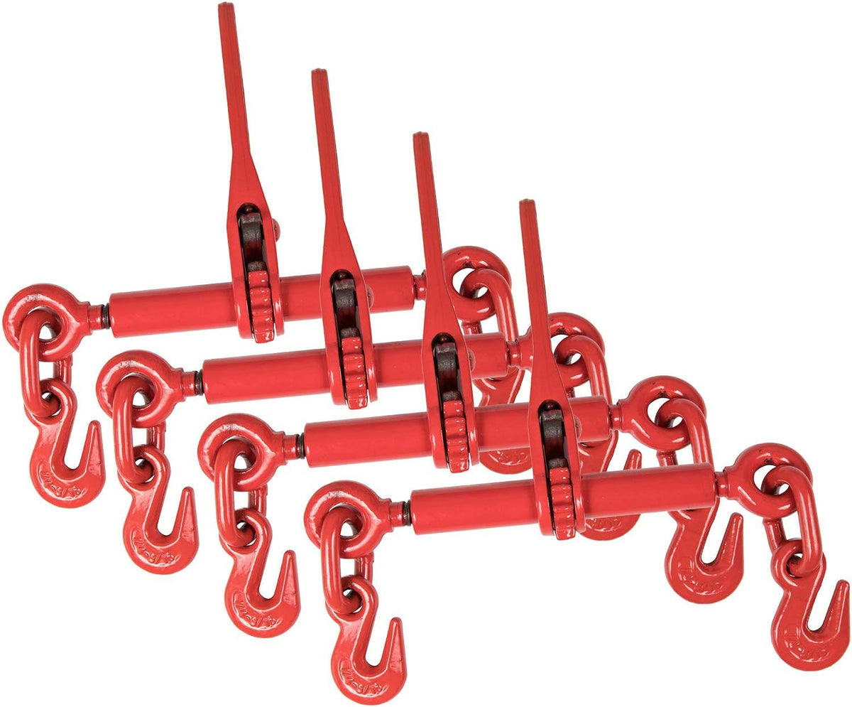Red 4 Pack Heavy Duty Ratchet Lever Load Binder Q1720
