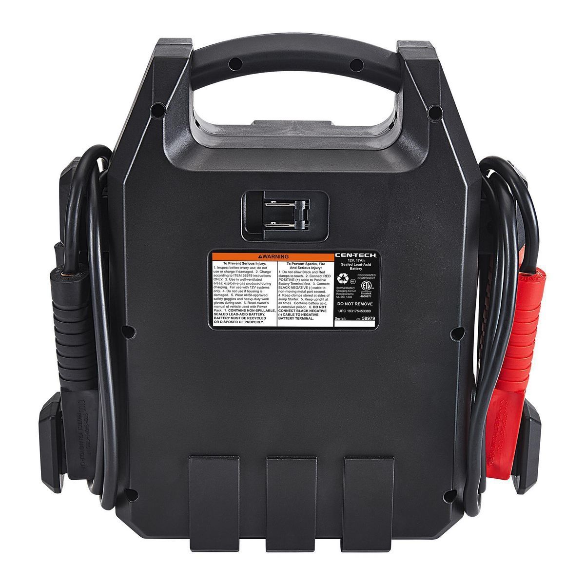 630 Peak Amp Portable Car Battery Jump Starter and Power Pack Z43643