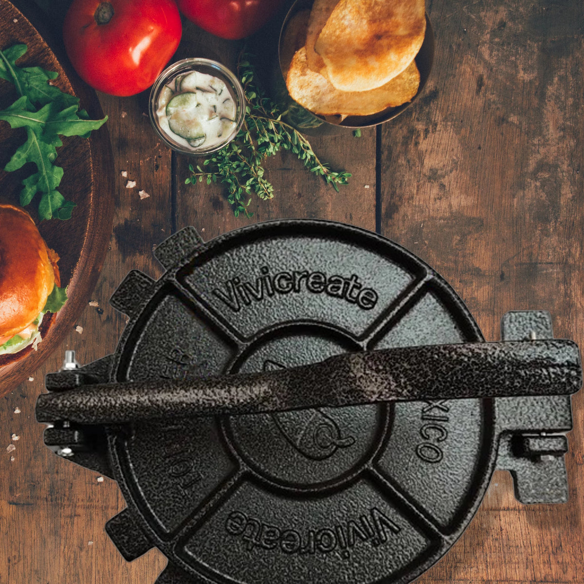 7.5 inch Grey Tortilla Press V904520