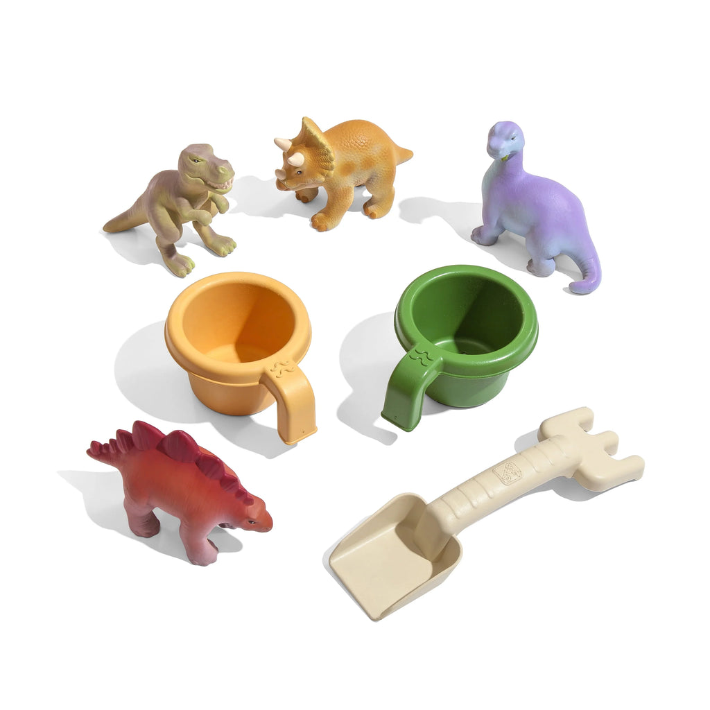 Plastic Sandbox and Water Table with 7-piece Dinosaur Playset U365241