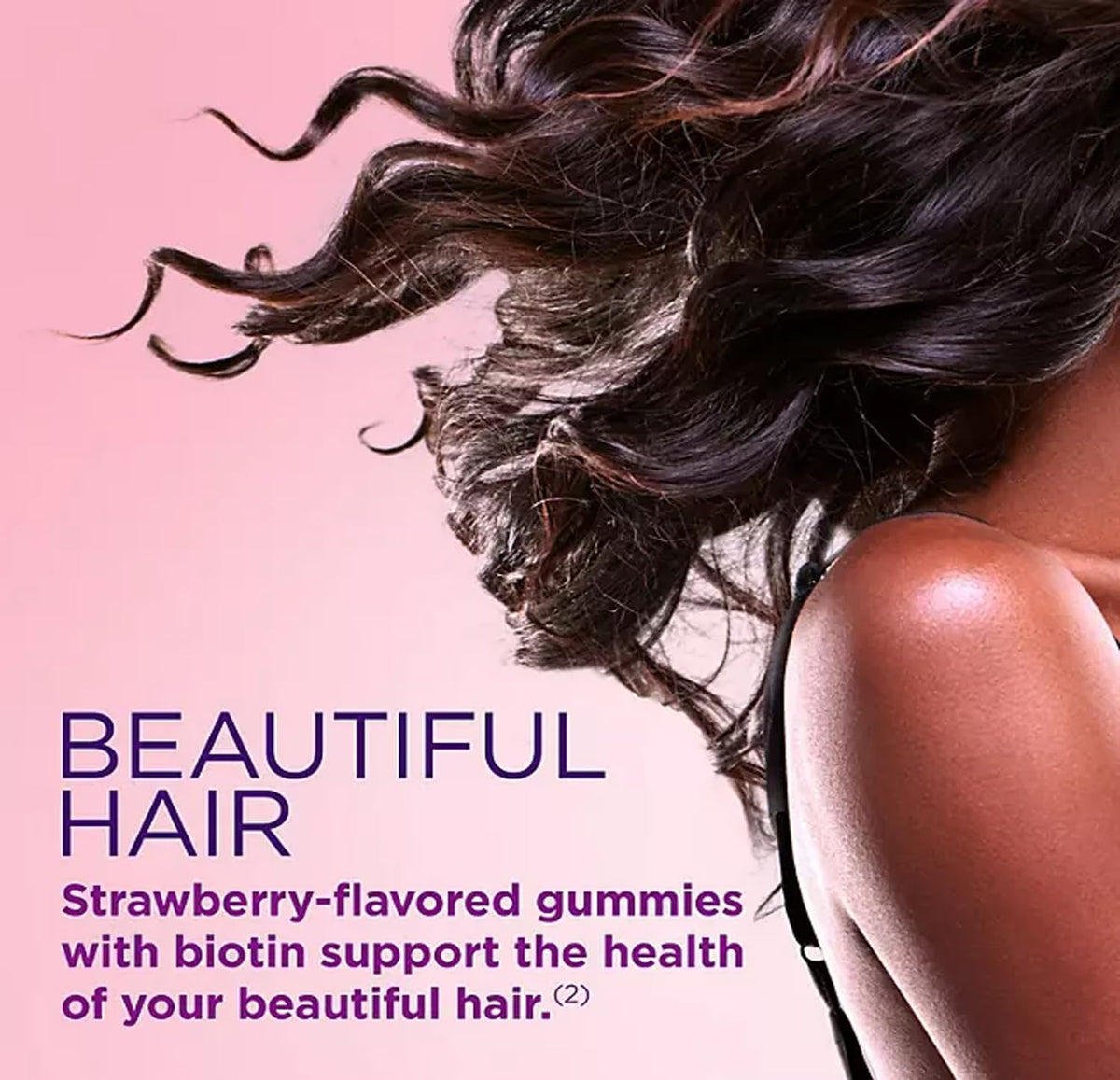 230 Gummies Hair Skin and Nails Supplement with Biotin Vitamin C E Strawberry Flavor A8449